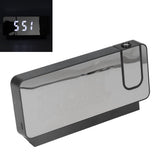 Digital Alarm Clock 180° Rotatable Projection 4 Level Brightness LED Mirror Display for Home Office Bedroom White Light