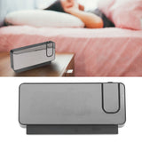 Digital Alarm Clock 180° Rotatable Projection 4 Level Brightness LED Mirror Display for Home Office Bedroom White Light