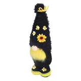Faceless Doll Delicate Cute Mascot Plush Gnome with Yellow Sunflower Flower Gnome Doll for Easter Wedding Birthday Black