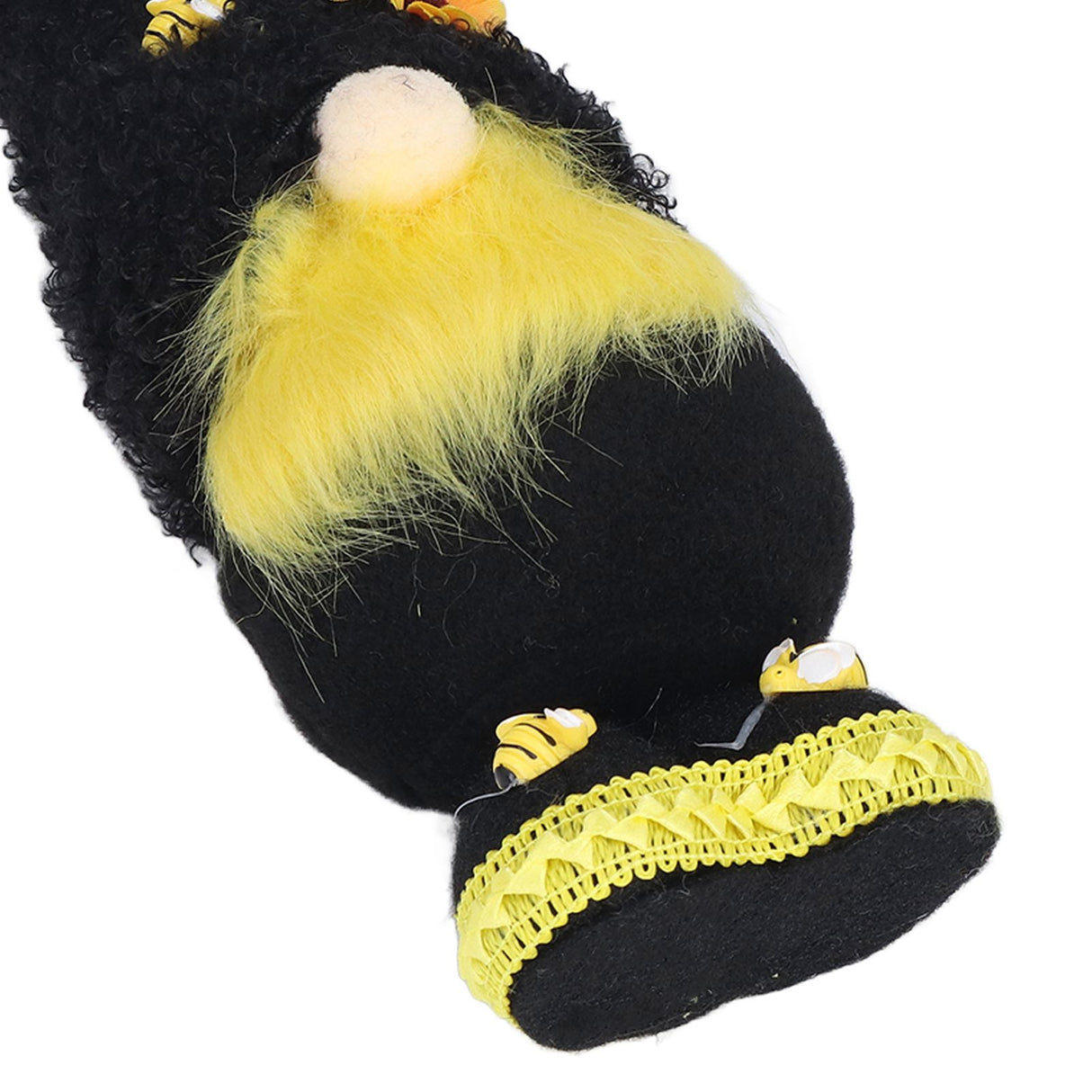 Faceless Doll Delicate Cute Mascot Plush Gnome with Yellow Sunflower Flower Gnome Doll for Easter Wedding Birthday Black
