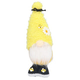 Faceless Doll Delicate Cute Mascot Plush Gnome with Yellow Sunflower Flower Gnome Doll for Easter Wedding Birthday Yellow - Front View