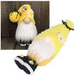 Faceless Doll Delicate Cute Mascot Plush Gnome with Yellow Sunflower Flower Gnome Doll for Easter Wedding Birthday Yellow