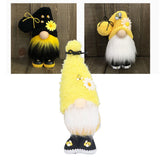 Faceless Doll Delicate Cute Mascot Plush Gnome with Yellow Sunflower Flower Gnome Doll for Easter Wedding Birthday Yellow