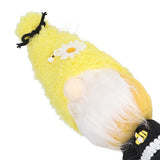 Faceless Doll Delicate Cute Mascot Plush Gnome with Yellow Sunflower Flower Gnome Doll for Easter Wedding Birthday Yellow