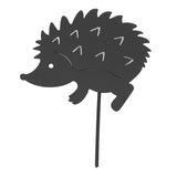 4Pcs Metal Hedgehog Decorative Garden Stakes Cute Animal Hollow Design Patio Cute Iron Art Hedgehog Decoration for Garden
