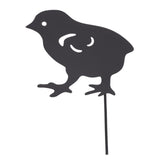 4Pcs Hen Chicken Silhouette Hollow Stake Design Cute Hen Chicken Design Durable Metal Chicken Yard Art
