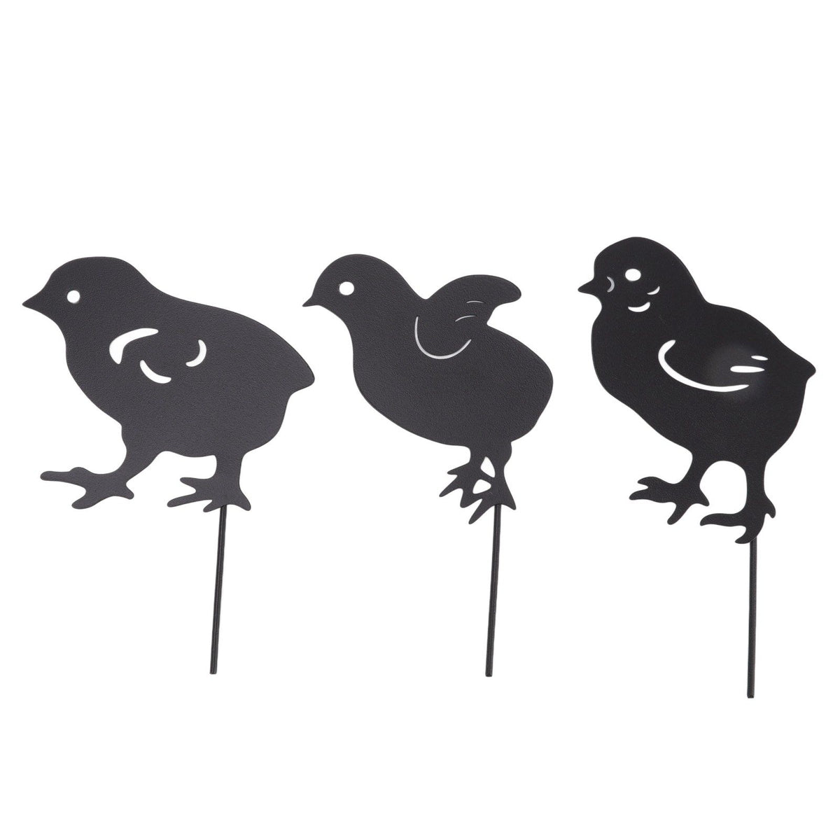 4Pcs Hen Chicken Silhouette Hollow Stake Design Cute Hen Chicken Design Durable Metal Chicken Yard Art