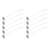 50Pcs Candle Wicks Pre Waxed Cotton Core Wicks with Base for DIY Scented Candle Making 8cm / 3.1in - Rear View