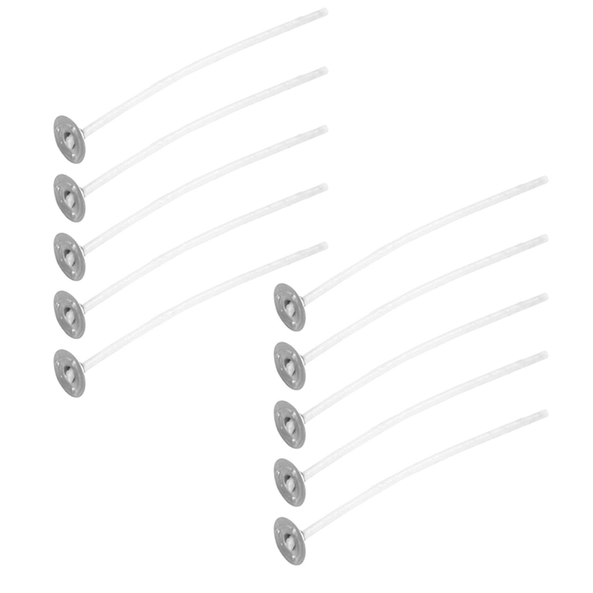 50Pcs Candle Wicks Pre Waxed Cotton Core Wicks with Base for DIY Scented Candle Making 8cm / 3.1in