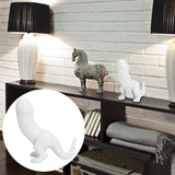 Dinosaur Ornament High Simulation Adult Spoof Resin Dinosaur Decoration for Home Decoration Bedroom Decoration White