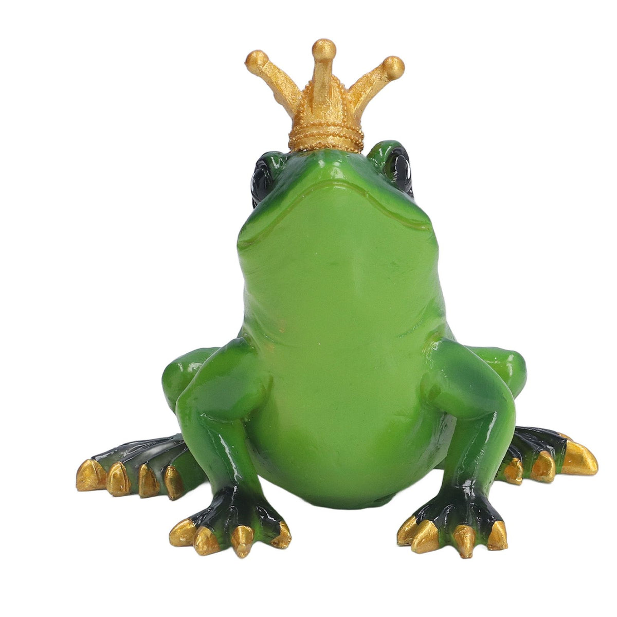 Frog Figurine Sculpture Lifelike Cute Synthetic Resin Desktop Statue Ornament for Kitchen Bedroom Garden