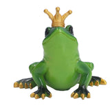 Frog Figurine Sculpture Lifelike Cute Synthetic Resin Desktop Statue Ornament for Kitchen Bedroom Garden