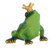 Frog Figurine Sculpture Lifelike Cute Synthetic Resin Desktop Statue Ornament for Kitchen Bedroom Garden - 45-Degree Angle