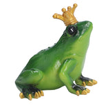 Frog Figurine Sculpture Lifelike Cute Synthetic Resin Desktop Statue Ornament for Kitchen Bedroom Garden