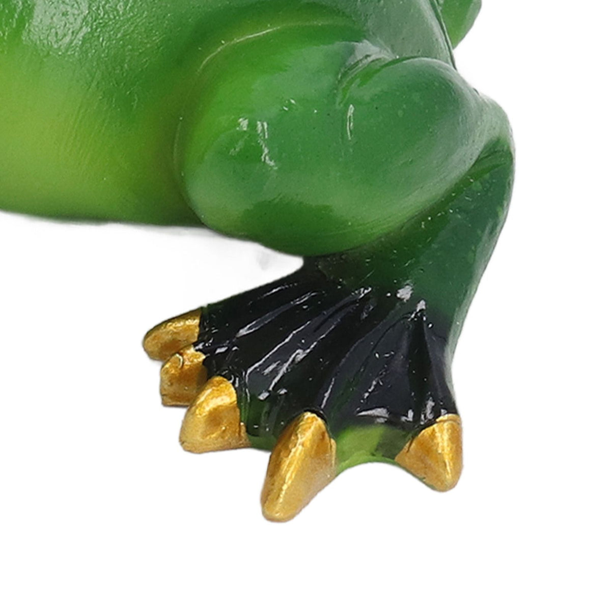 Frog Figurine Sculpture Lifelike Cute Synthetic Resin Desktop Statue Ornament for Kitchen Bedroom Garden