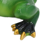 Frog Figurine Sculpture Lifelike Cute Synthetic Resin Desktop Statue Ornament for Kitchen Bedroom Garden