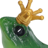 Frog Figurine Sculpture Lifelike Cute Synthetic Resin Desktop Statue Ornament for Kitchen Bedroom Garden