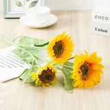 Artificial Sunflower Simulation Flower Silk Cloth for Home Living Room Decoration Wedding Bouquet Prop 7 Branch