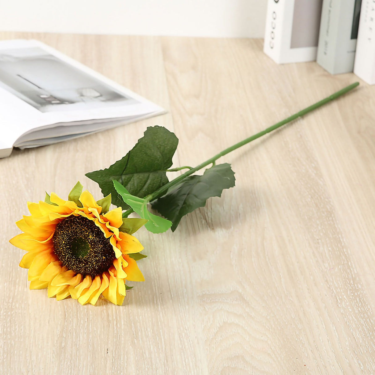 Artificial Sunflower Simulation Flower Silk Cloth for Home Living Room Decoration Wedding Bouquet Prop 7 Branch