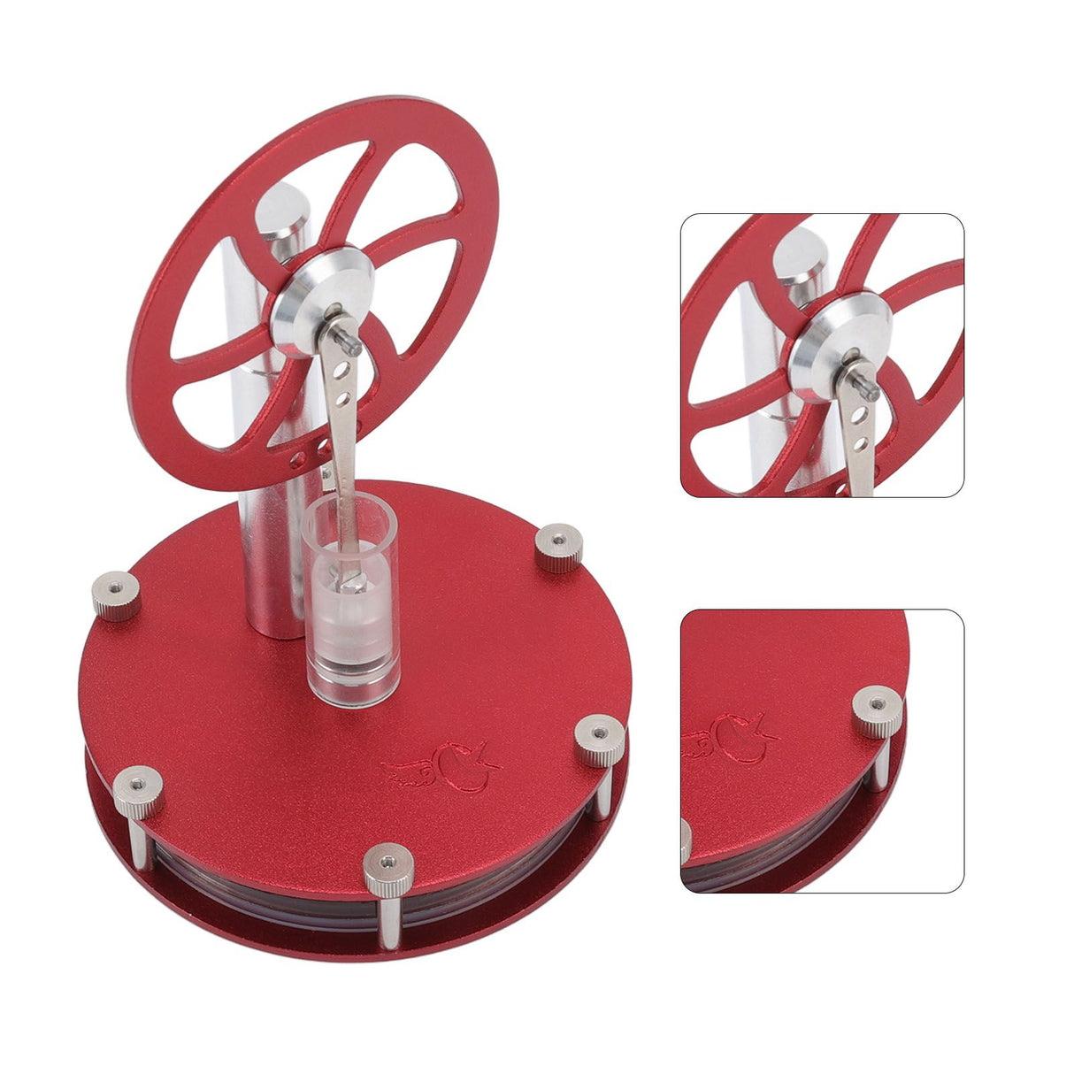 Stirling Engine Model Low Temperature Differential Education Toy Metal Hot Air Engine Motor for Kids Learning