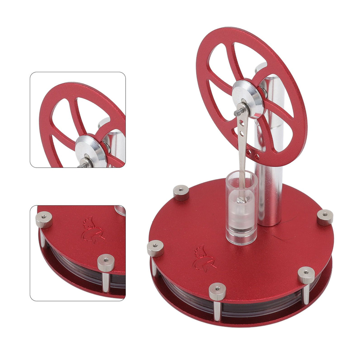 Stirling Engine Model Low Temperature Differential Education Toy Metal Hot Air Engine Motor for Kids Learning