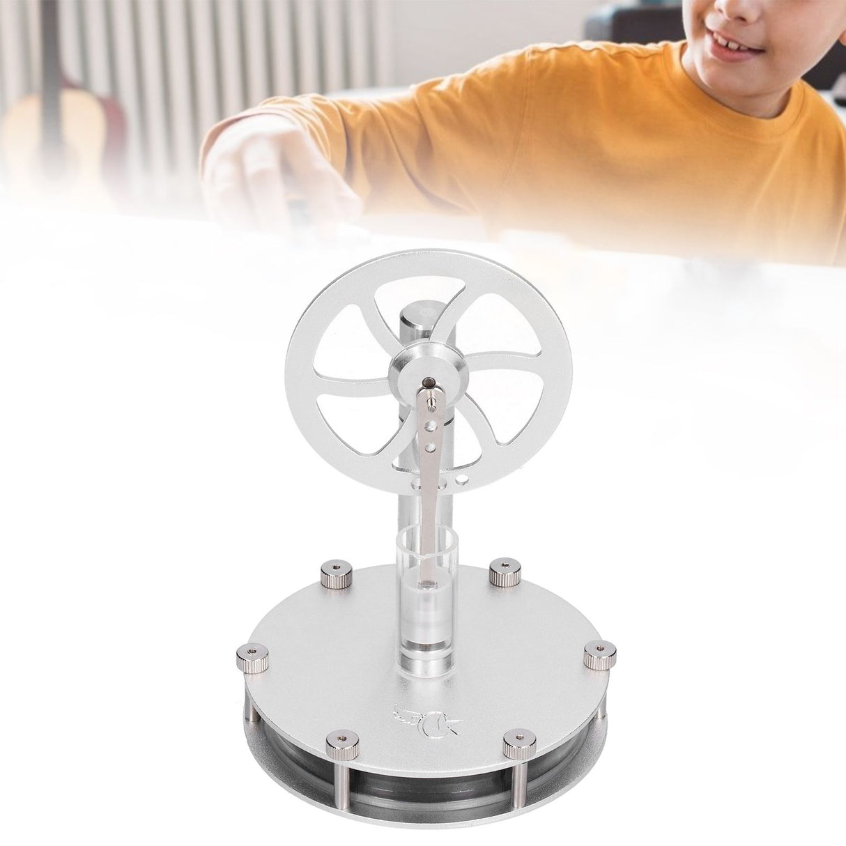 Low Temperature Stirling Engine Model Aluminum Physical Experimental Engine Model Kids Educational Toy