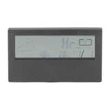LCD Alarm Clock Transparent Multifunctional Large Screen Display Battery Powered Digital Alarm Clock for Home Travel Black - Top-Down View