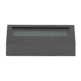 LCD Alarm Clock Transparent Multifunctional Large Screen Display Battery Powered Digital Alarm Clock for Home Travel Black - Close-Up Angle