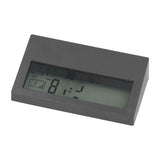 LCD Alarm Clock Transparent Multifunctional Large Screen Display Battery Powered Digital Alarm Clock for Home Travel Black - Extra Image