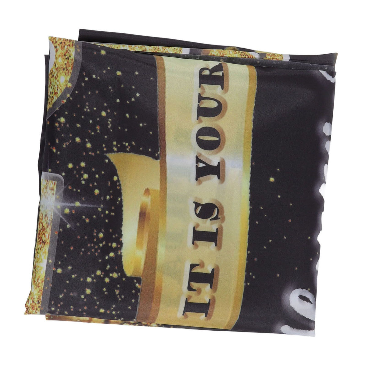 Happy Birthday Backdrop Washable Black Gold Balloon Fireworks Sign 16th Birthday Banner for Bedroom Yard