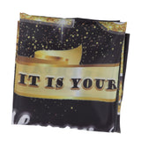 Happy Birthday Backdrop Washable Black Gold Balloon Fireworks Sign 16th Birthday Banner for Bedroom Yard - Extra Image