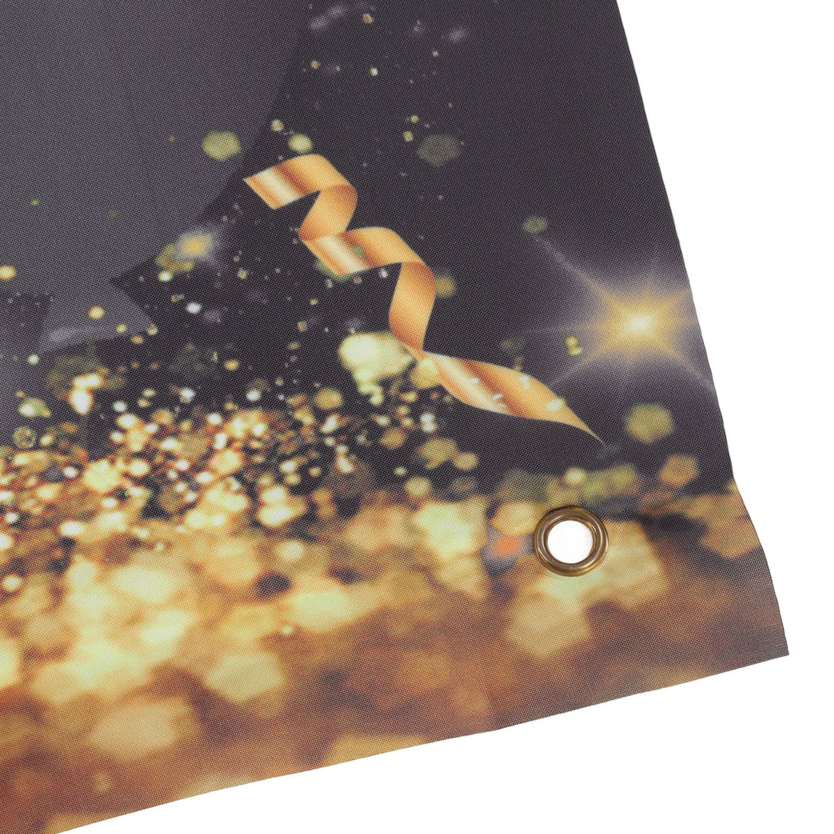 Happy Birthday Backdrop Washable Black Gold Balloon Fireworks Sign 16th Birthday Banner for Bedroom Yard
