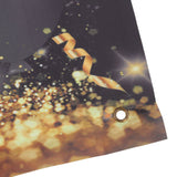 Happy Birthday Backdrop Washable Black Gold Balloon Fireworks Sign 16th Birthday Banner for Bedroom Yard