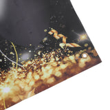 Happy Birthday Backdrop Banner Black and Gold Sign Poster Large Glitter Balloons Birthday Party Decoration