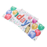 Happy Birthday Decorations Backdrop Balloon Fireworks Champagne Happy Birthday Yard Sign for Birthday Party - Top-Down View
