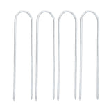 Garden Staples Galvanized U Shaped Garden Fencing Peg for Greenhouses Lawns Gardens