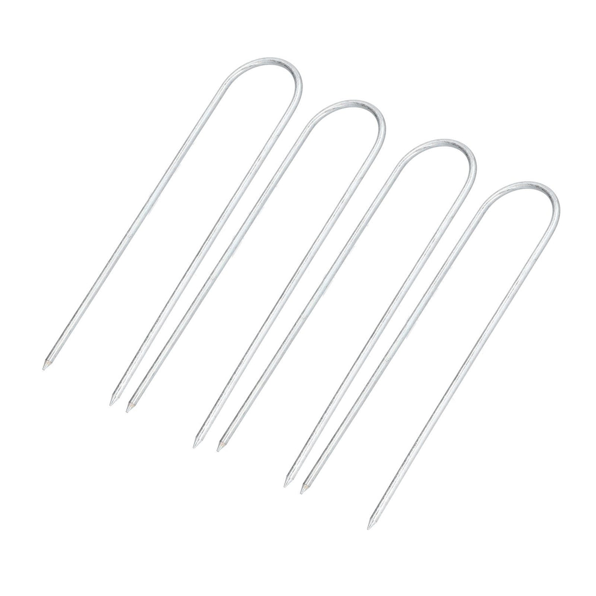 Garden Staples Galvanized U Shaped Garden Fencing Peg for Greenhouses Lawns Gardens