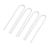 Garden Staples Galvanized U Shaped Garden Fencing Peg for Greenhouses Lawns Gardens - Side View