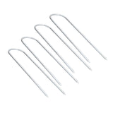 Garden Staples Galvanized U Shaped Garden Fencing Peg for Greenhouses Lawns Gardens - 45-Degree Angle