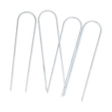 Garden Staples Galvanized U Shaped Garden Fencing Peg for Greenhouses Lawns Gardens - Rear View