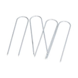 Garden Staples Galvanized U Shaped Garden Fencing Peg for Greenhouses Lawns Gardens - Close-Up Angle