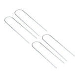 Garden Staples Galvanized U Shaped Garden Fencing Peg for Greenhouses Lawns Gardens - Low Angle
