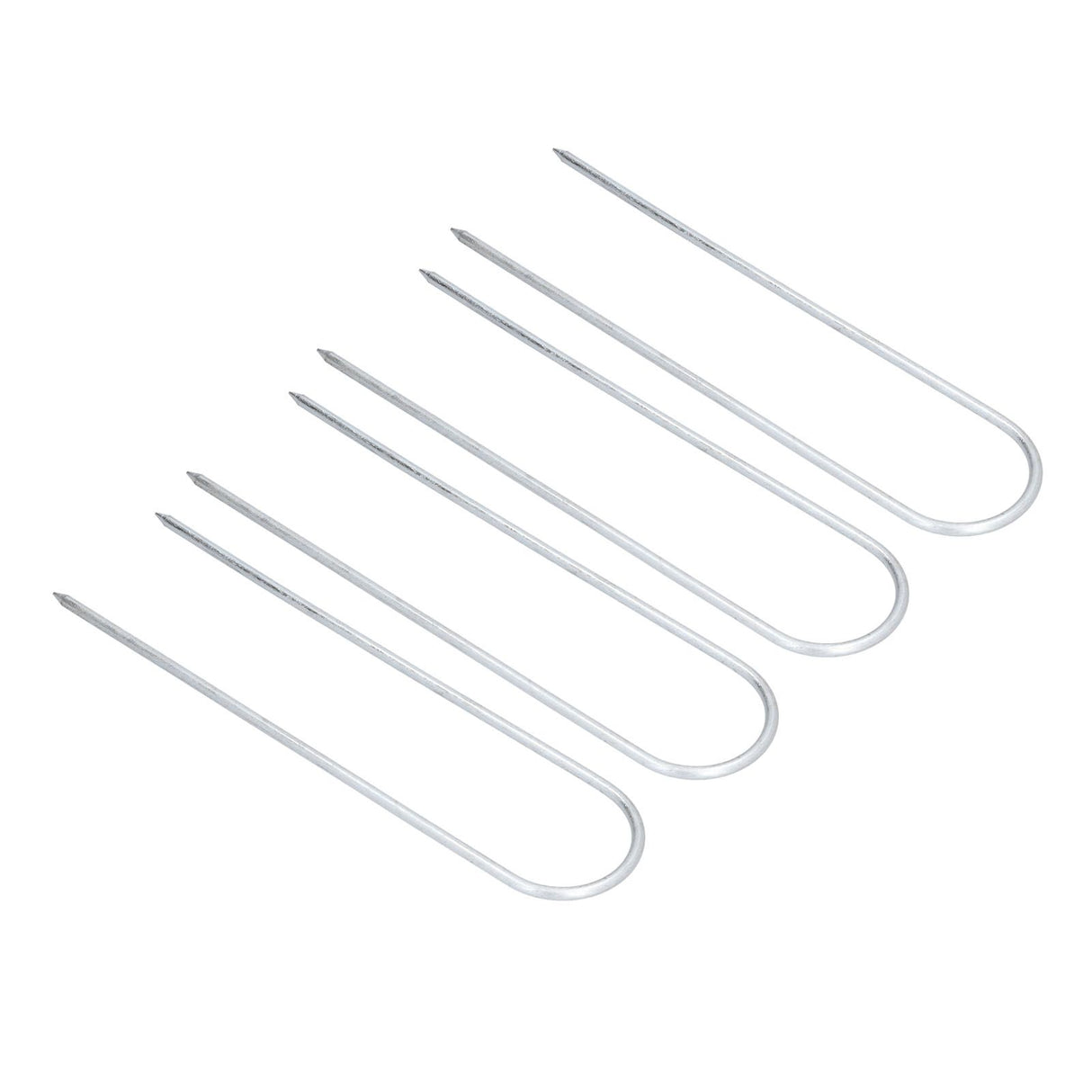 Garden Staples Galvanized U Shaped Garden Fencing Peg for Greenhouses Lawns Gardens