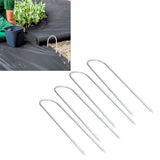 Garden Staples Galvanized U Shaped Garden Fencing Peg for Greenhouses Lawns Gardens - Extra Image