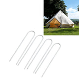 Garden Staples Galvanized U Shaped Garden Fencing Peg for Greenhouses Lawns Gardens - Extra Image