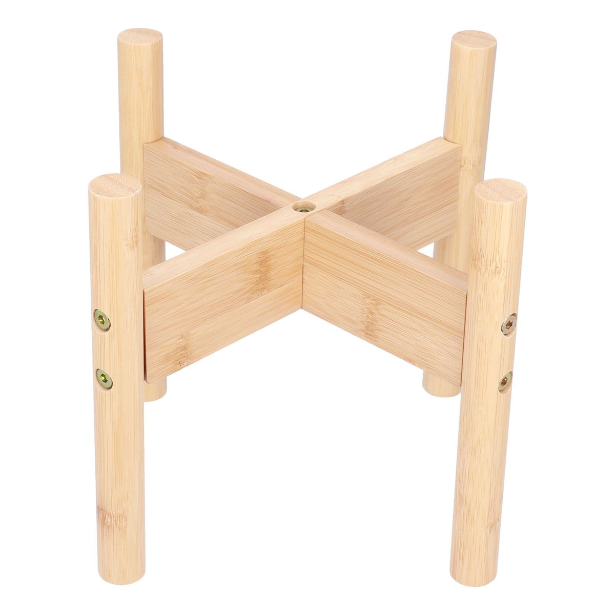 Mid Century Plant Stand Bamboo Flower Pot Holder Minimalist Green Plant Stand for Indoor Plant