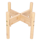 Mid Century Plant Stand Bamboo Flower Pot Holder Minimalist Green Plant Stand for Indoor Plant