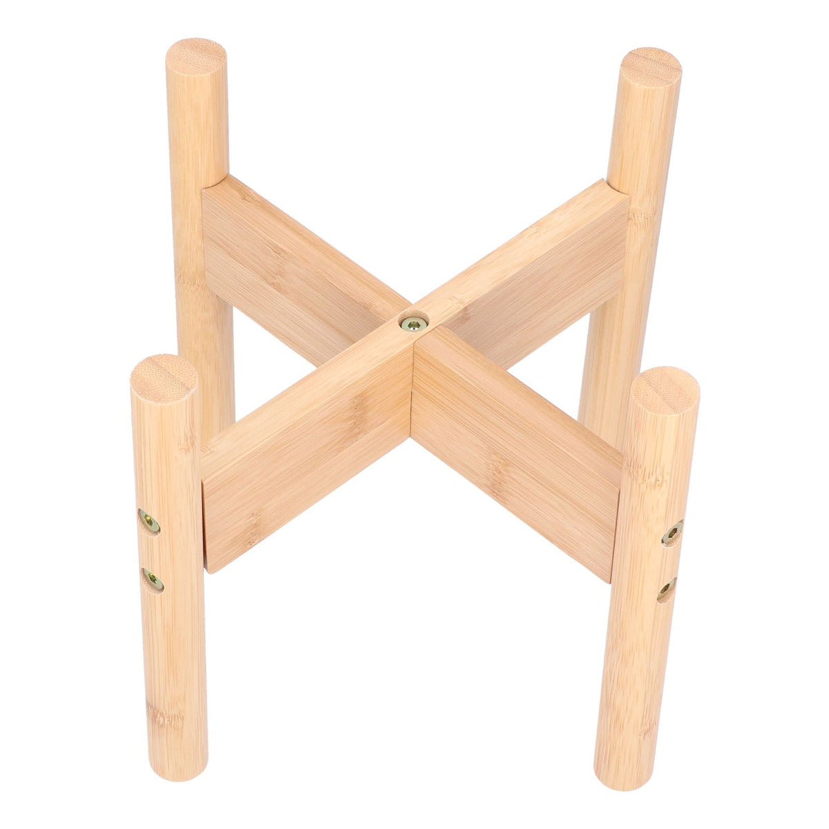 Mid Century Plant Stand Bamboo Flower Pot Holder Minimalist Green Plant Stand for Indoor Plant