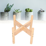 Mid Century Plant Stand Bamboo Flower Pot Holder Minimalist Green Plant Stand for Indoor Plant - Extra Image