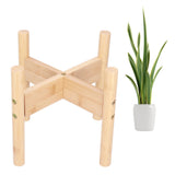 Mid Century Plant Stand Bamboo Flower Pot Holder Minimalist Green Plant Stand for Indoor Plant - Extra Image